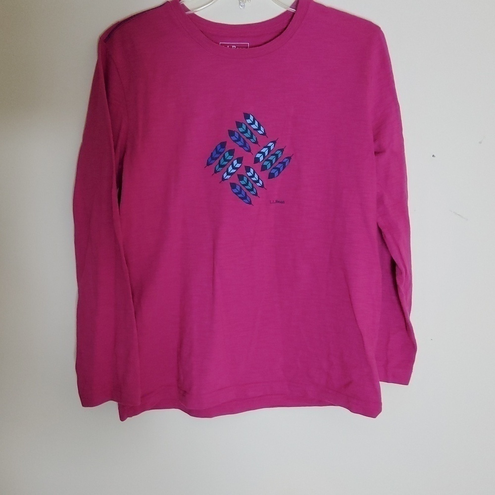 Ll Bean Feathered Graphic long sleeve T-shirt